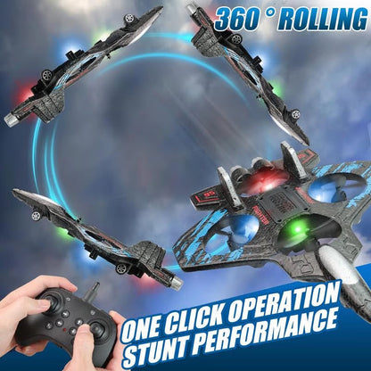 Avión RC Caza con Control Remoto ¡Vive la Emoción de Volar!