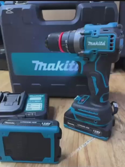 🔥 TALADRO PERCUTOR INALÁMBRICO 1/2” BRUSHLESS 128V + KIT COMPLETO 36 PIEZAS